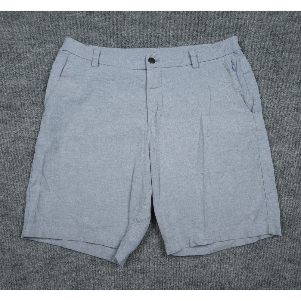 Lululemon Commission Chino Shorts Men's Size 33 Qwick Oxford 9" Gray M7AFZS